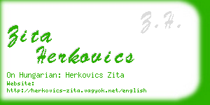 zita herkovics business card